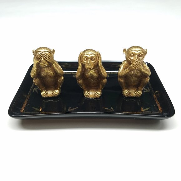 prinz Other - 3 Wise Monkeys Exquisite Decorative Tray